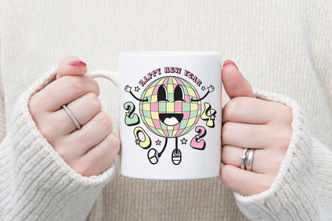 Retro Happy New Year 2024 Sublimation Sublimation CraftLabSVG 