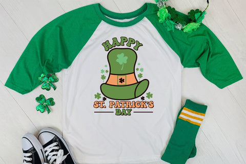 Retro Happy St. Patrick's Day PNG Sublimation Sublimation CraftLabSVG 