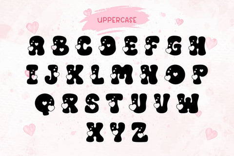 Retro Heart - Valentine Font Font AnningArts Design 