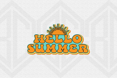 Retro Hello Summer SVG Sunshine Vintage Summer Design SVG BillahCrafts 