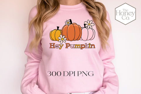 Retro Hey Pumpkin Color Sublimation Print File Sublimation The Honey Company 
