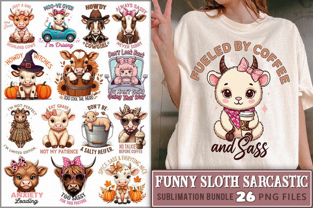 Retro Highland Cow Sublimation Bundle Sublimation Shetara Begum 