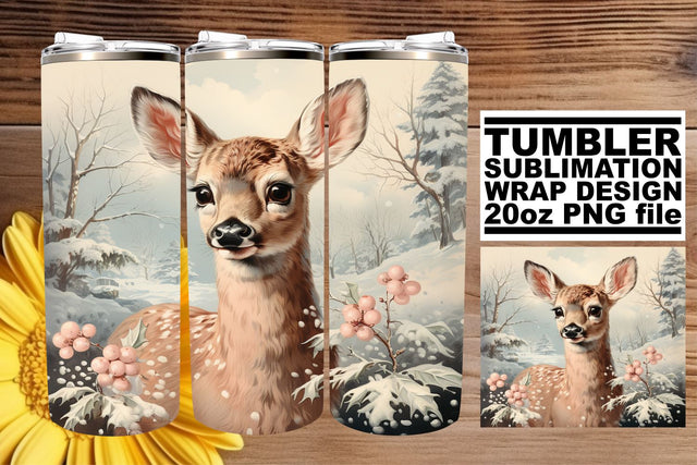 Retro Holiday Tumbler Wrap - Christmas Watercolor 20oz Sublimation afrosvg 