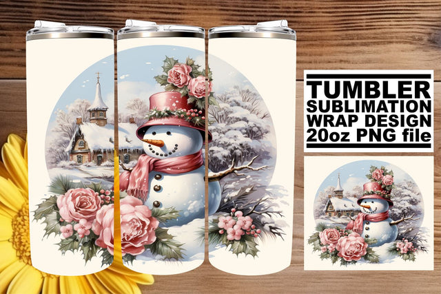 Retro Holiday Tumbler Wrap - Watercolor Christmas 20oz Sublimation afrosvg 