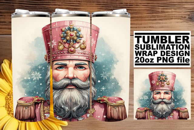 Retro Holiday Tumbler Wrap - Watercolor Christmas 20oz Sublimation afrosvg 