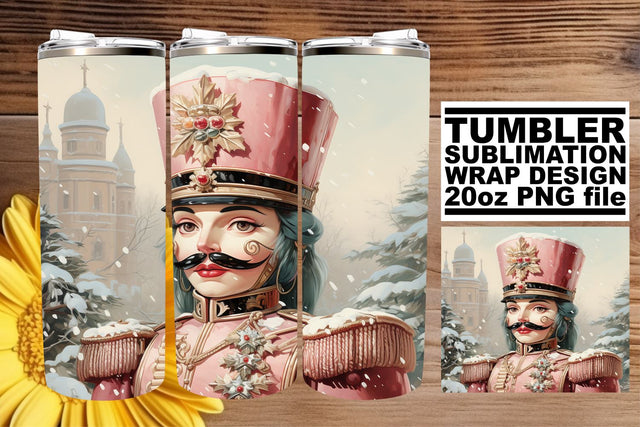 Retro Holiday Tumbler Wrap - Watercolor Christmas Design Sublimation afrosvg 