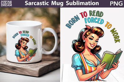 Retro Housewife Book Mug | Sarcastic Mug Quotes Sublimation WatercolorColorDream 