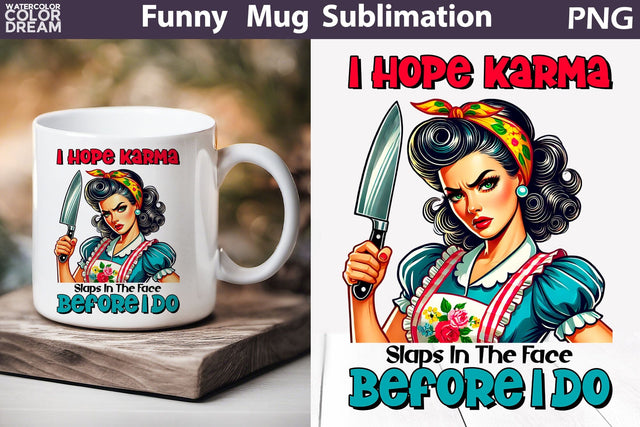 Retro Housewife Mug | Housewife Sarcastic Quotes Mug Sublimation WatercolorColorDream 