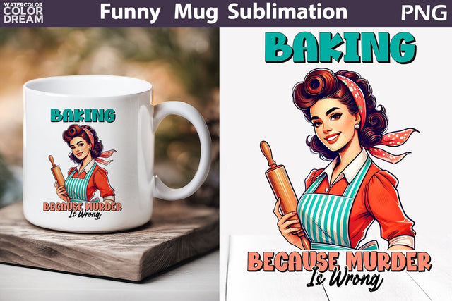 Retro Housewife Mug | Housewife Sarcastic Quotes Mug Sublimation WatercolorColorDream 