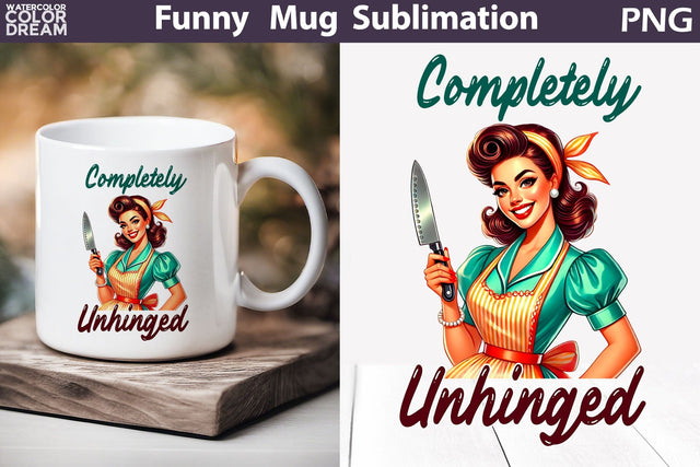 Retro Housewife Mug | Housewife Sarcastic Quotes Mug Sublimation WatercolorColorDream 