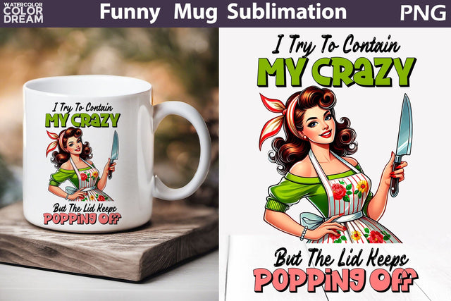 Retro Housewife Mug | Housewife Sarcastic Quotes Mug Sublimation WatercolorColorDream 