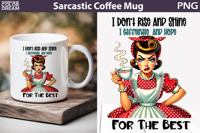 Retro Housewife Mug | Sarcastic Coffee Mug Quotes Sublimation WatercolorColorDream 