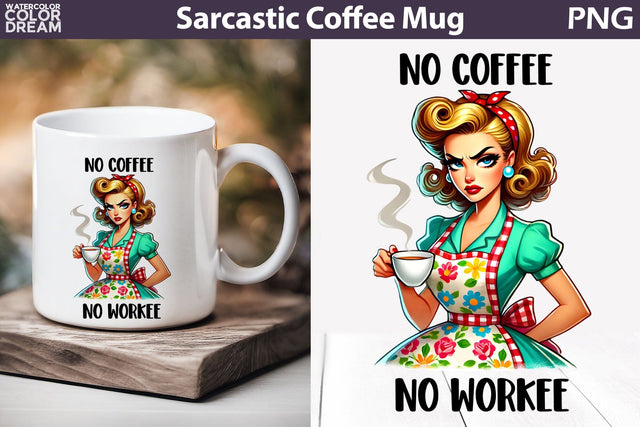 Retro Housewife Mug | Sarcastic Coffee Mug Quotes Sublimation WatercolorColorDream 