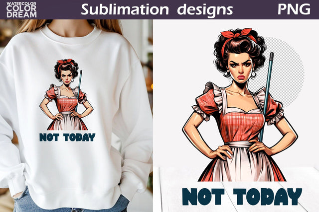 Retro Housewife Sublimation | Housewife Sarcastic Quote | Grumpy Housewife Sublimation WatercolorColorDream 