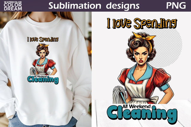 Retro Housewife Sublimation | Housewife Sarcastic Quote Sublimation WatercolorColorDream 