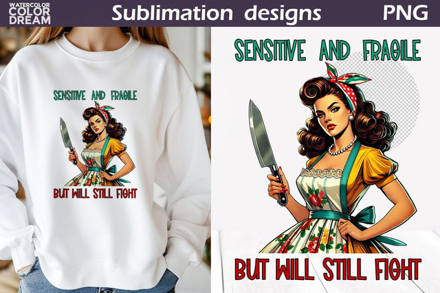 Retro Housewife Sublimation | Housewife Sarcastic Quote Sublimation WatercolorColorDream 