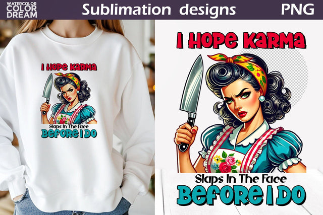Retro Housewife Sublimation | Housewife Sarcastic Quote Sublimation WatercolorColorDream 