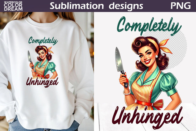 Retro Housewife Sublimation | Housewife Sarcastic Quote Sublimation WatercolorColorDream 