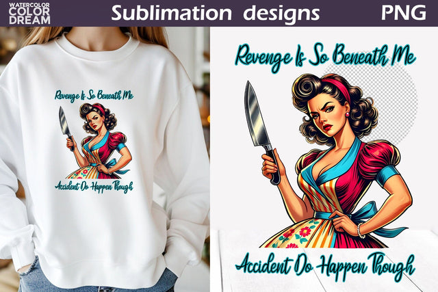 Retro Housewife Sublimation | Housewife Sarcastic Quote Sublimation WatercolorColorDream 