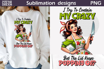 Retro Housewife Sublimation | Housewife Sarcastic Quote Sublimation WatercolorColorDream 