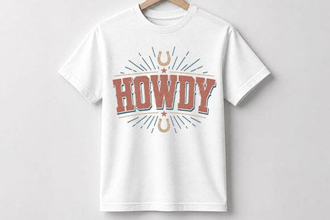 Retro Howdy Horseshoe Western PNG | Howdy Sublimation PNG SVG BillahCrafts 