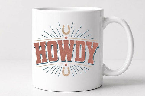 Retro Howdy Horseshoe Western PNG | Howdy Sublimation PNG SVG BillahCrafts 