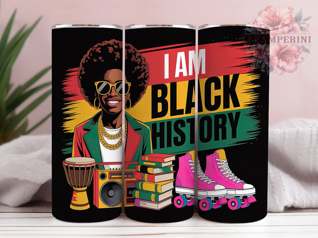 Retro I Am Black History Tumbler, Afro Retro 90s Wrap, Rasta Colors Cup Design, 20oz Sublimation Wrap, African American Pride Tumbler, Cultural Heritage Cup, Empowerment Retro Wrap Sublimation Li Zamperini 