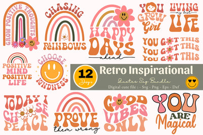Retro Inspirational SVG Bundle SVG Regulrcrative 