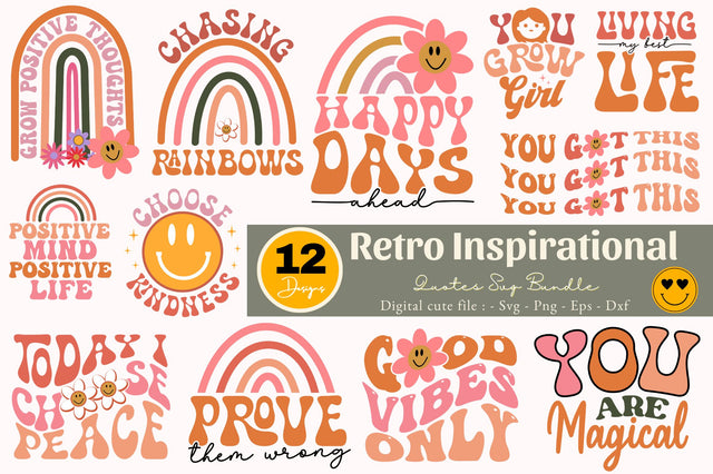 Retro Inspirational SVG Bundle SVG Regulrcrative 