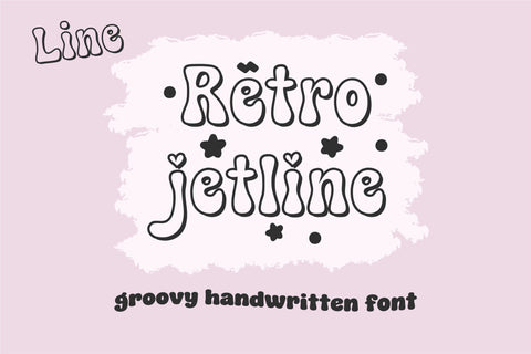 Retro Jetline Font | Groovy 70s-Inspired Font with 4 Styles | Regular, Bold, Duo & Outline SVG TonisArtStudio 