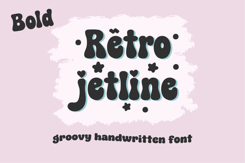 Retro Jetline Font | Groovy 70s-Inspired Font with 4 Styles | Regular, Bold, Duo & Outline SVG TonisArtStudio 