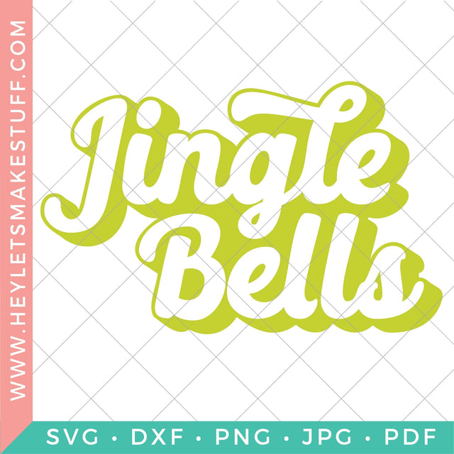 Retro Jingle Bells SVG Hey Let's Make Stuff 