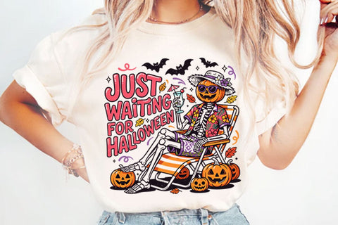 Retro Just Waiting For Halloween Png Sublimation Shahin alam 