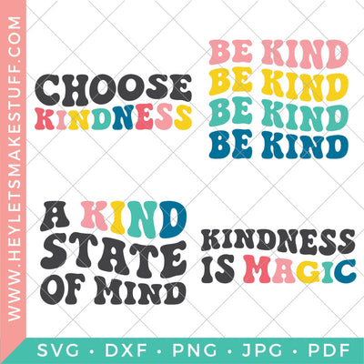 Retro Kindness Bundle SVG Hey Let's Make Stuff 