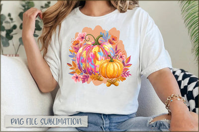 Retro Leopard Pink Pumpkin PNG Sublimation Shetara Begum 