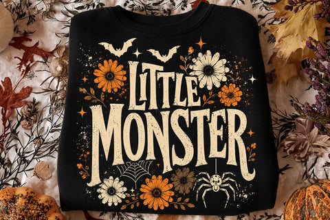 Retro Little Monster Halloween PNG SVG DesignDestine 