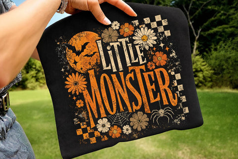 Retro Little Monster Halloween PNG SVG DesignDestine 