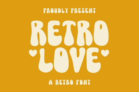 Retro Love - Groovy Font Font Masyafi Studio 
