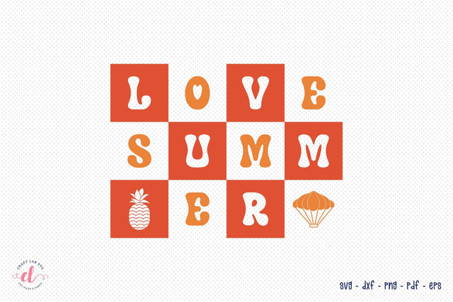 Retro Love Summer SVG Design SVG CraftLabSVG 