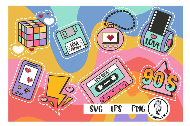 Retro love, valentines groovy SVG dadan_pm 