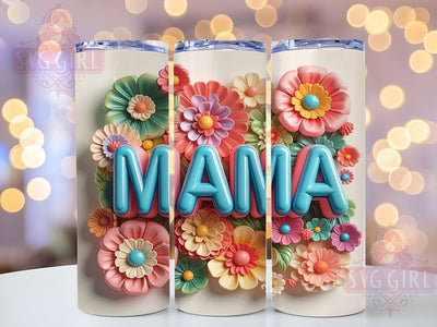 Retro Mama 20oz Tumbler Wrap Sublimation Design, Straight Tapered Tumbler Wrap, Floral Mom Tumbler Png, Instant Digital Download Sublimation SvggirlplusArt 