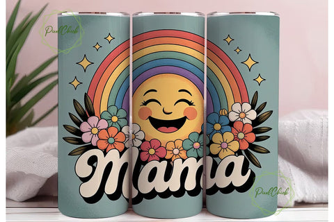 Retro Mama 20oz Tumbler Wrap Sublimation PixelChick 