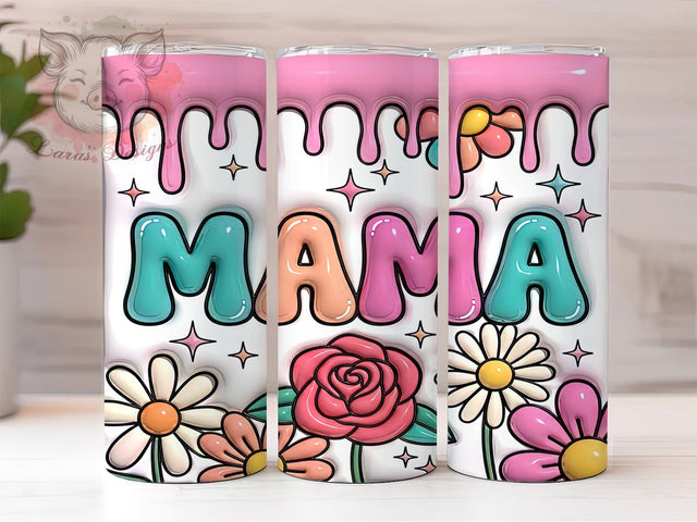 Retro Mama Floral 20oz Tumbler, Retro Mama Floral, Retro Mama PNG, Floral Mama PNG, Mama Floral Tumbler, Retro Floral PNG, Retro Mama Tumbler, 20oz Tumbler Wrap Sublimation Lara' s Designs 