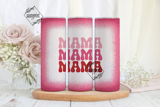 Retro Mama Glitter 20oz Tumbler Wrap Sublimation sassyprint 