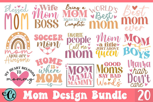 Retro Mama SVG Bundle, Mom svg bundle, Mother’s day t-shirt bundle, svg cut files, Mom Shirt svg, Mother’s Day Gift, Mom Life, Gift for Mom, Retro Mama Sv SVG Crazy Craft 