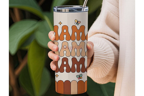 Retro Mama Tumbler Wrap Sublimation DesignSVG 