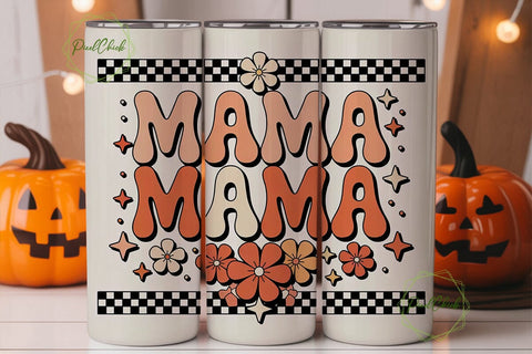 Retro Mama Tumbler Wrap Sublimation PixelChick 