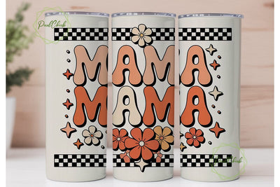 Retro Mama Tumbler Wrap Sublimation PixelChick 