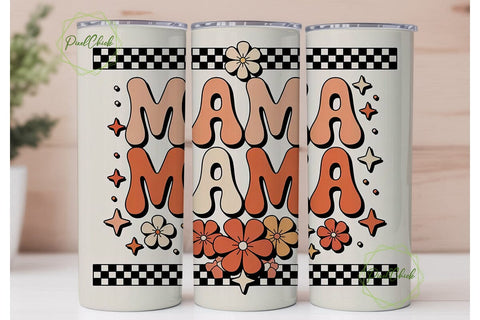 Retro Mama Tumbler Wrap Sublimation PixelChick 