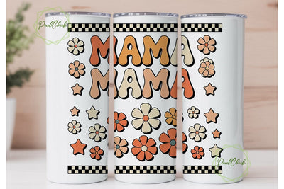 Retro Mama Tumbler Wrap Sublimation PixelChick 